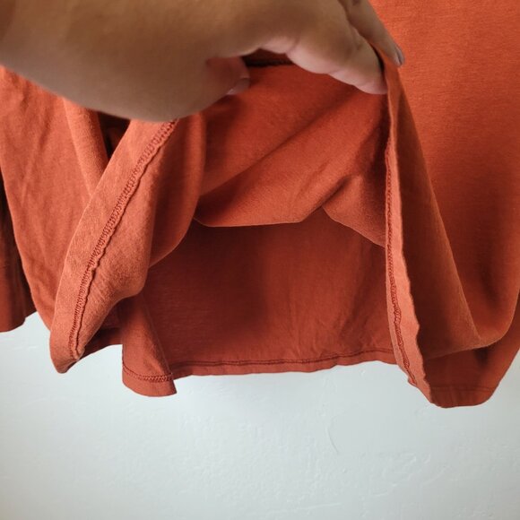 Terra & Sky Plus Size Burnt Orange Basic Blouse - Picture 3 of 5
